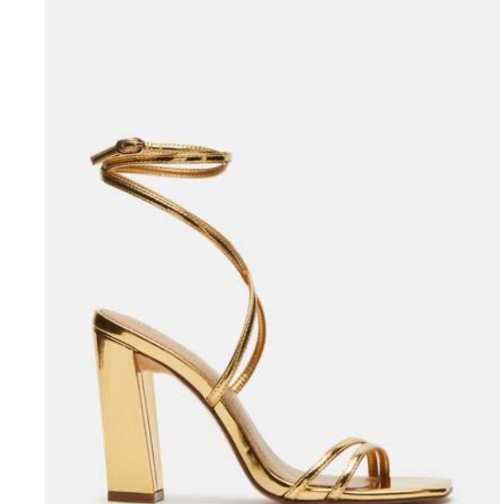Steve Madden Metallic Gold Strappy Heels